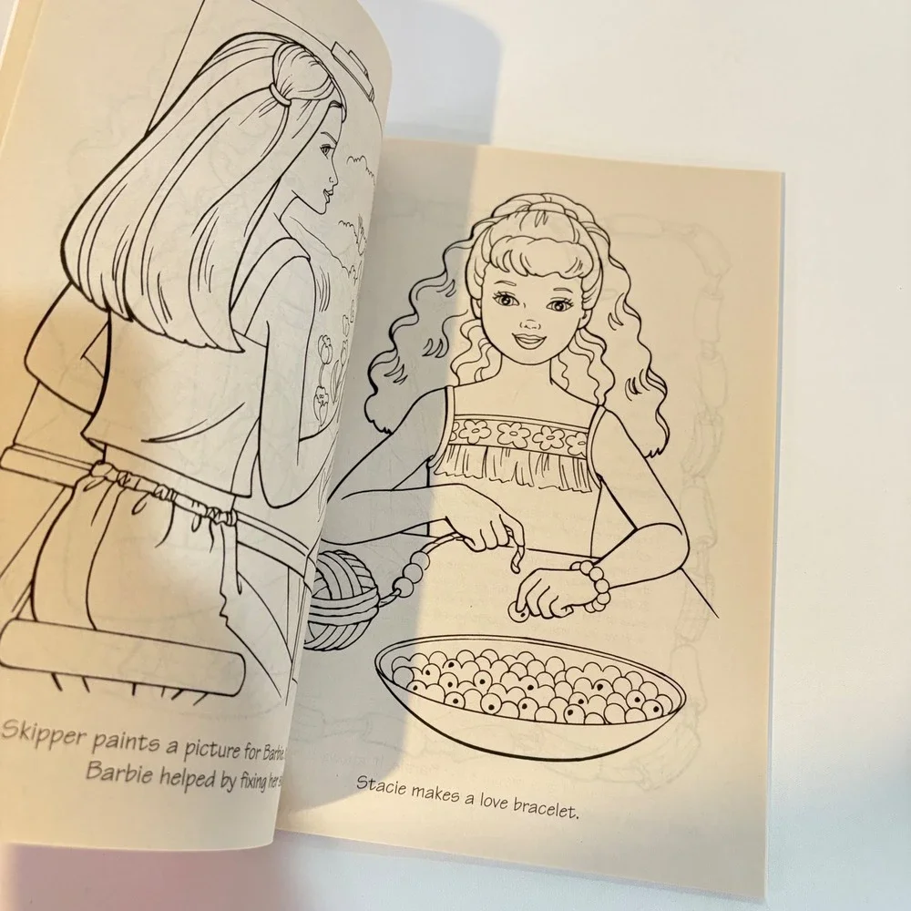Vintage Barbie Golden Books I Love My Family Coloring Activity Book 33766-00